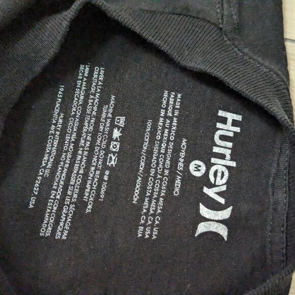 Hurley black graphic print sz Medium graphic t-shirt - Picture 3 of 5